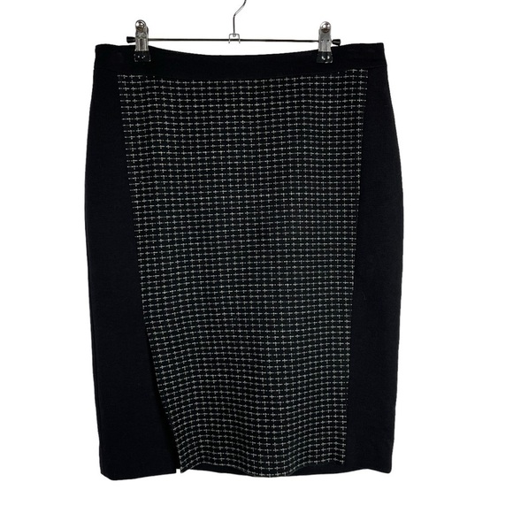 Classiques Entier Dresses & Skirts - Classiques Entier Black & White Grid Plaid Knee Length Pencil Skirt 8